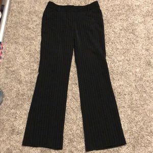 Black & white pinstriped dress pants.